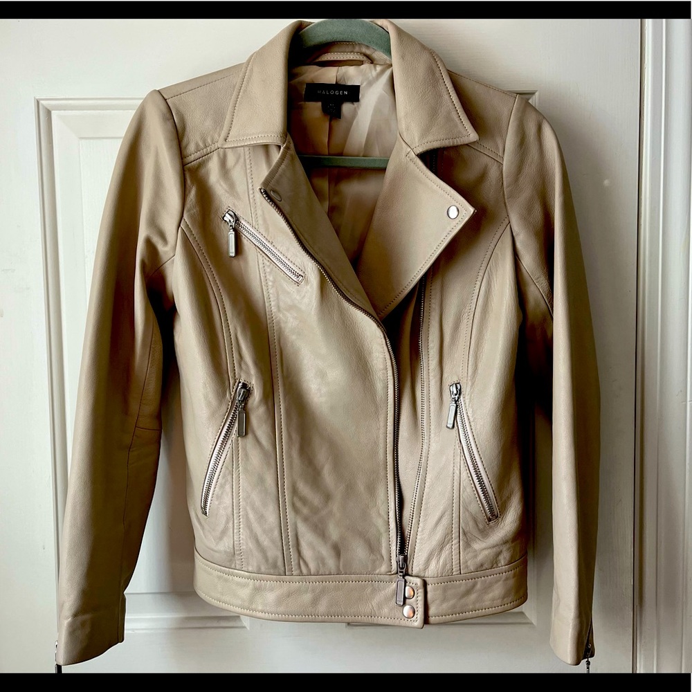 Halogen Faux Leather Jacket